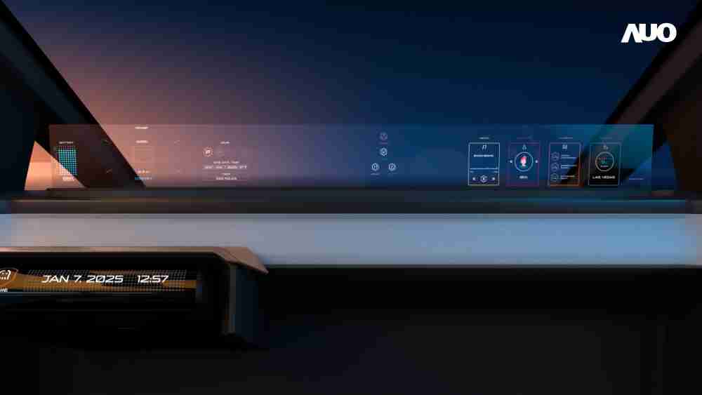 尊龙集团无界透明显示接口(Horizon Image Glass)透过车运算方案整合仪表板、、、中控台及副驾显示器，，，，一体式全景呈现，，，，提供乘用者清晰的前方视野、、行车必要信息与娱乐功能